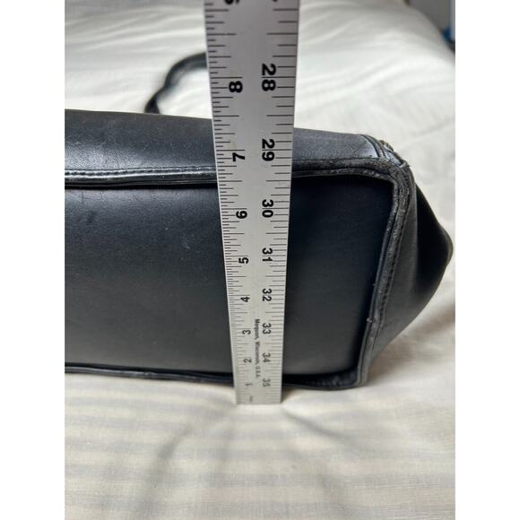 Etienne Algner Black leather shoulder bag Bohemian Hippie Grunge Hobo Basic - Picture 12 of 13